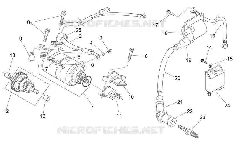 Starter motor - Ignition unit