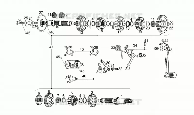 Gear box N>S