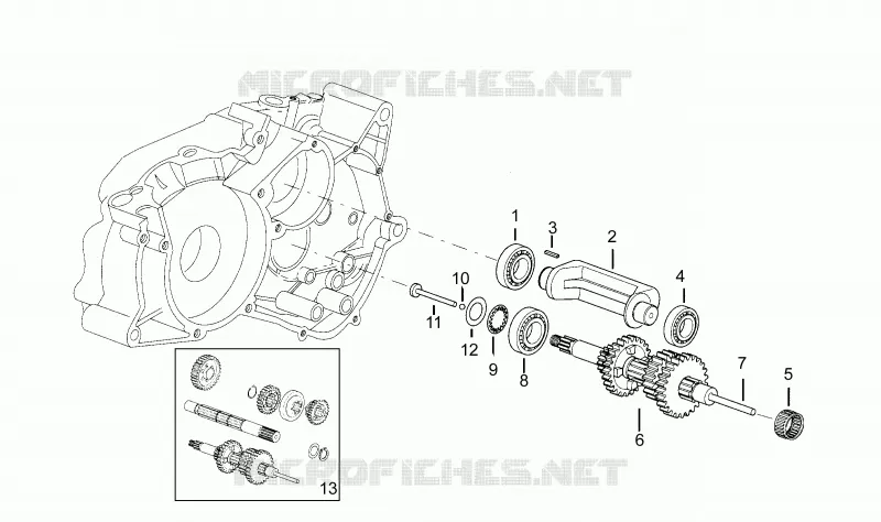Primary gear shaft