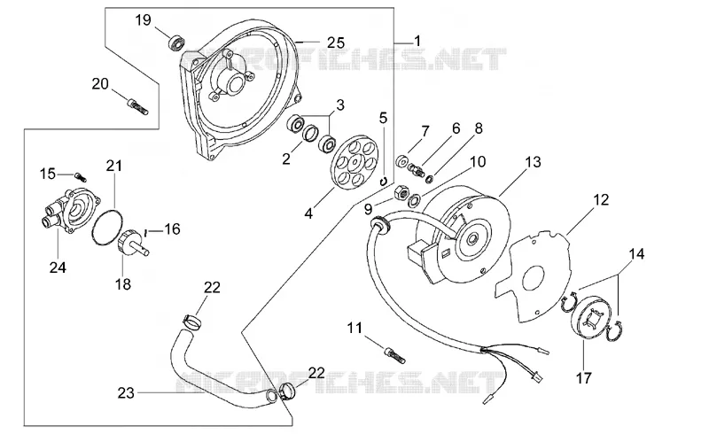 Flywheel - Water pump