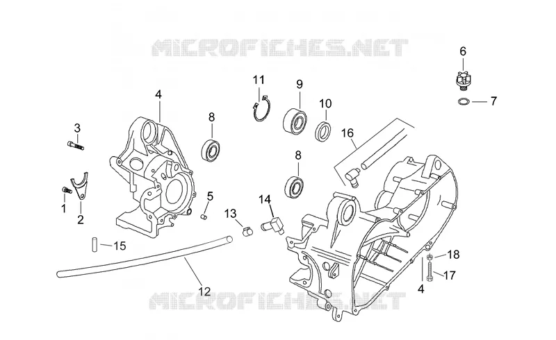 Central crank-case set