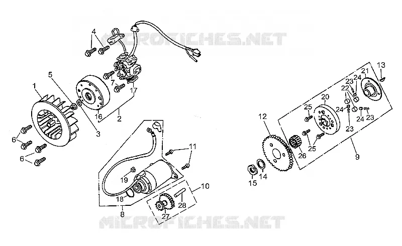 Flywheel-Syarter motor