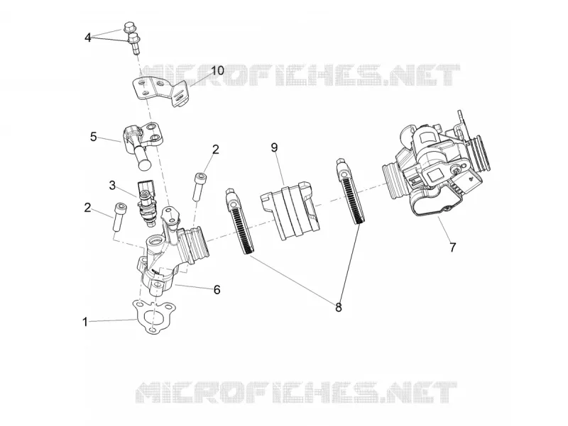 Throttle body - Injector - Inlet manifold
