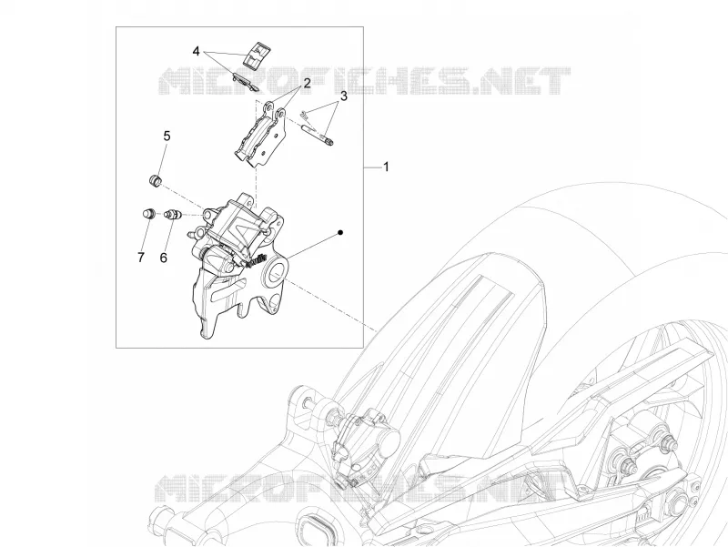 Rear brake caliper