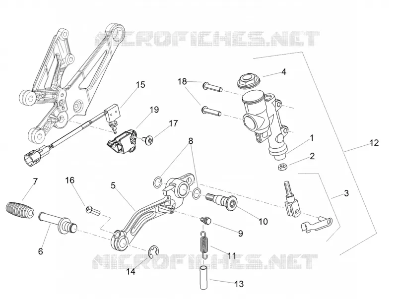 REAR BRAKE MASTER CYLINDER