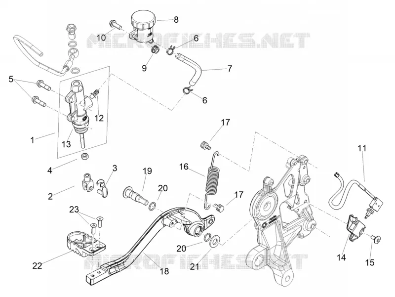 REAR BRAKE MASTER CYLINDER