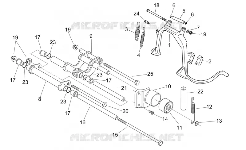 Central stand - Connecting rod