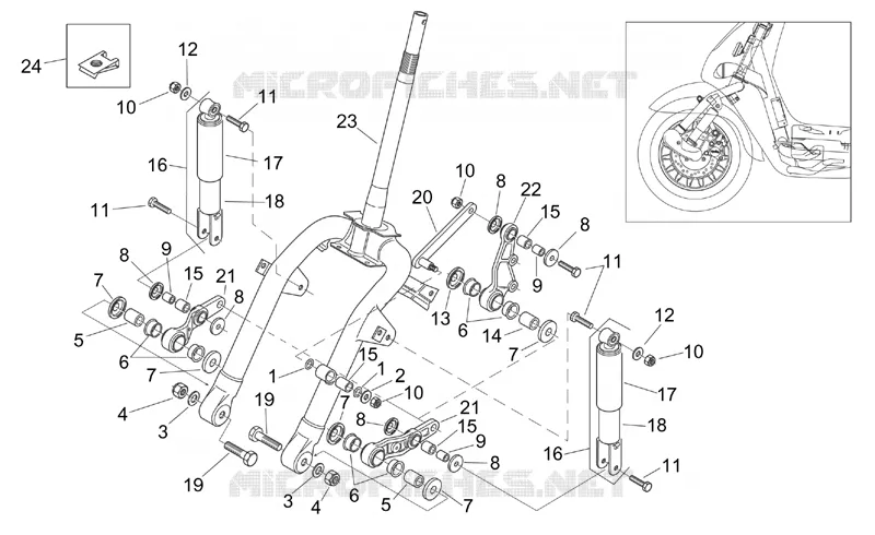 Front shock absorber