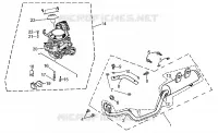 Exhaust unit-Carburettor