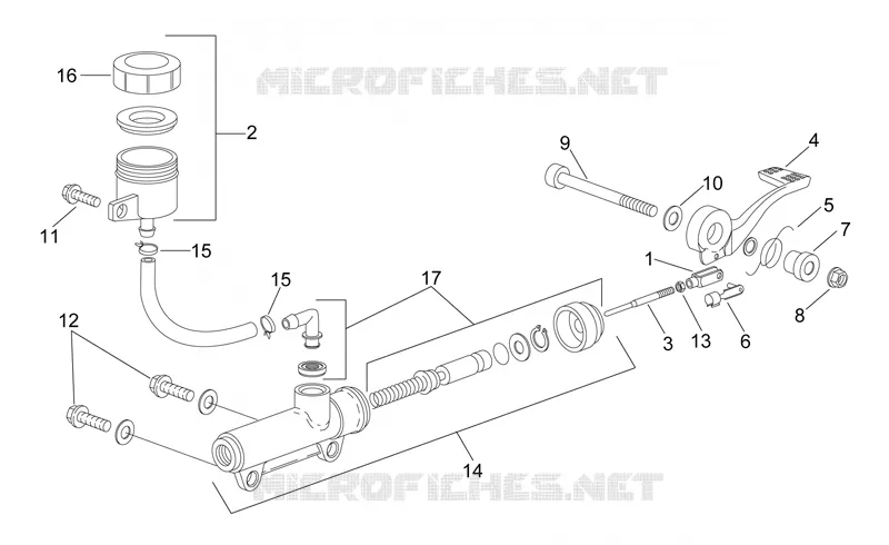 Rear master cylinder