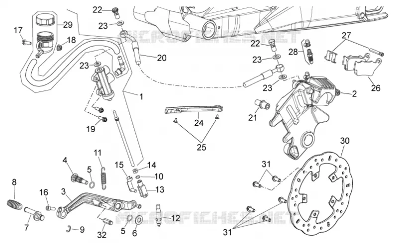 Rear brake system