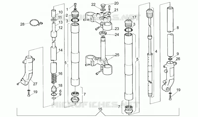 Front fork L/M/N/P