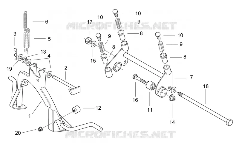 Central stand - Connecting rod