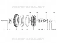 Rear wheel with spokes