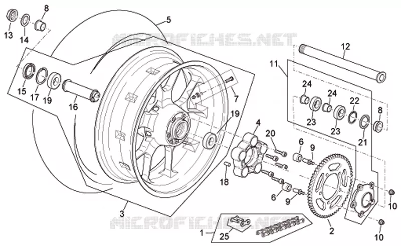 Rear wheel R version