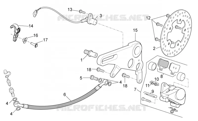 Rear brake caliper