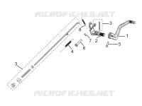 Rear brake pedal assembly