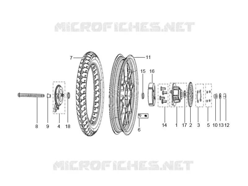 rear wheel made of alloy assembly 