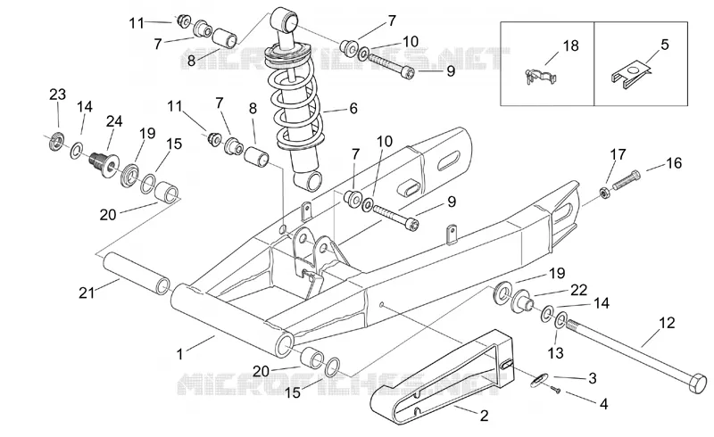 Swing arm - Shock absorber
