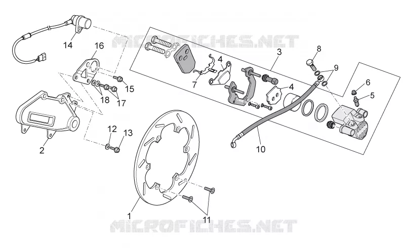 Rear brake caliper