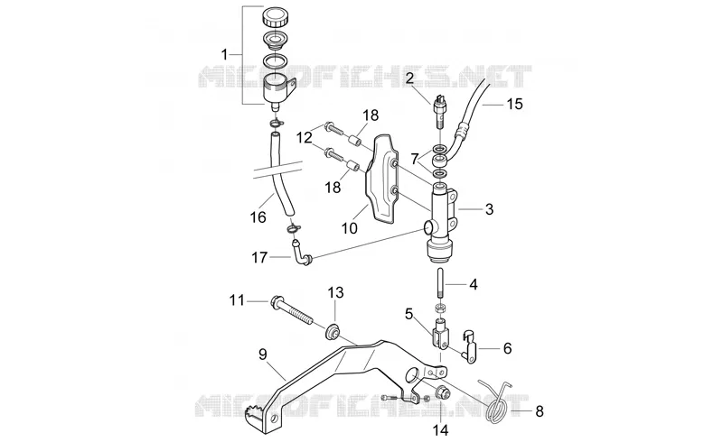 Rear master cylinder