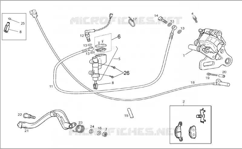 Rear brake caliper