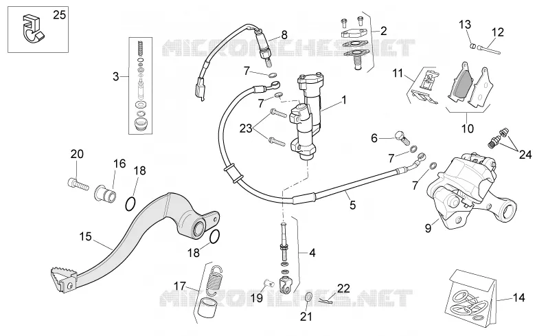 Rear brake system