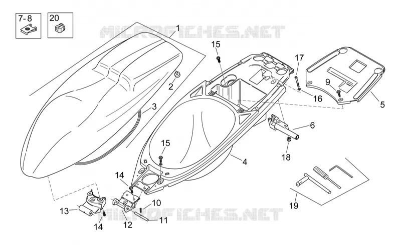 Saddle - Helmet compartment