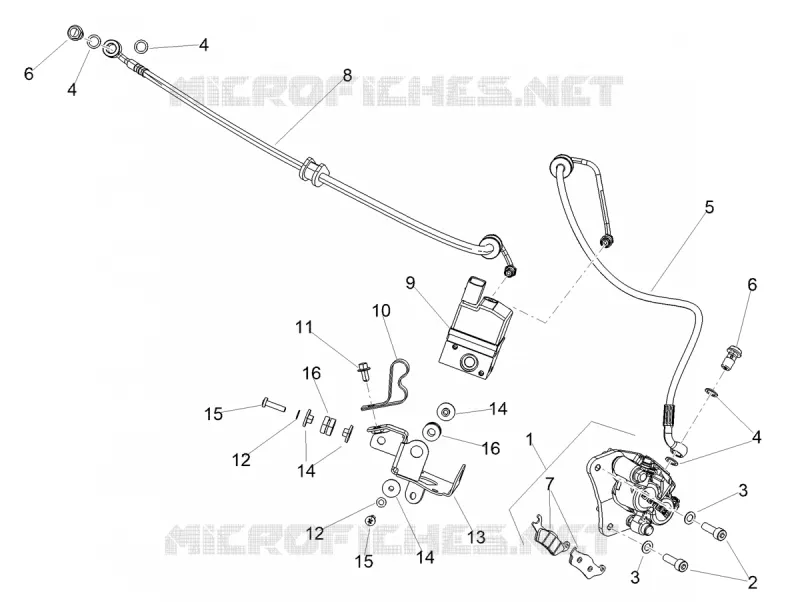 FRONT BRAKE LINE - CALIPER
