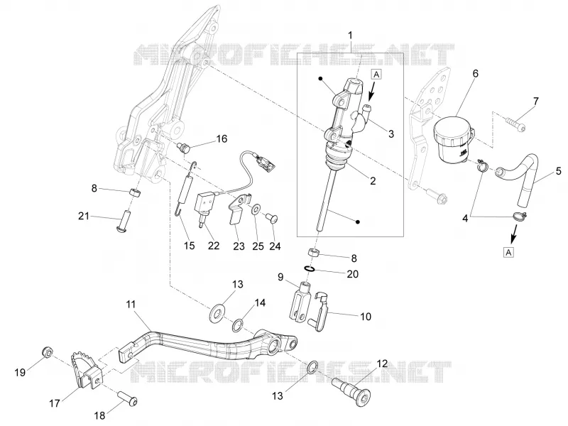 Rear master cylinder Aprilia APRILIA-MOTORCYCLES 1200 CAPONORD 2016  Caponord