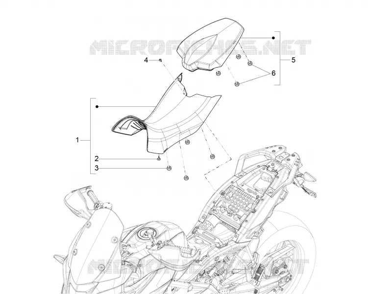 Saddle Aprilia APRILIA-MOTORCYCLES 1200 CAPONORD 2014  Caponord