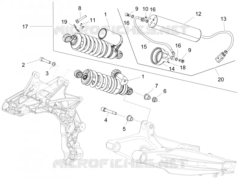 Shock absorber Aprilia APRILIA-MOTORCYCLES 1200 CAPONORD 2015  Caponord