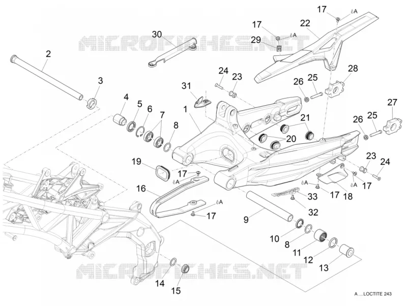 Swing arm Aprilia APRILIA-MOTORCYCLES 1200 CAPONORD 2016  Caponord