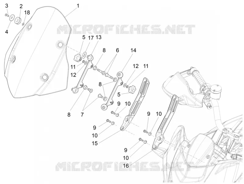 Windshield Aprilia APRILIA-MOTORCYCLES 1200 CAPONORD 2016  Caponord
