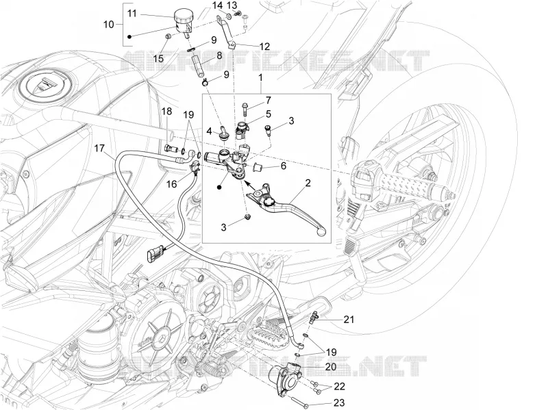 Clutch control Aprilia APRILIA-MOTORCYCLES 1200 CAPONORD 2015  Caponord Carabinieri