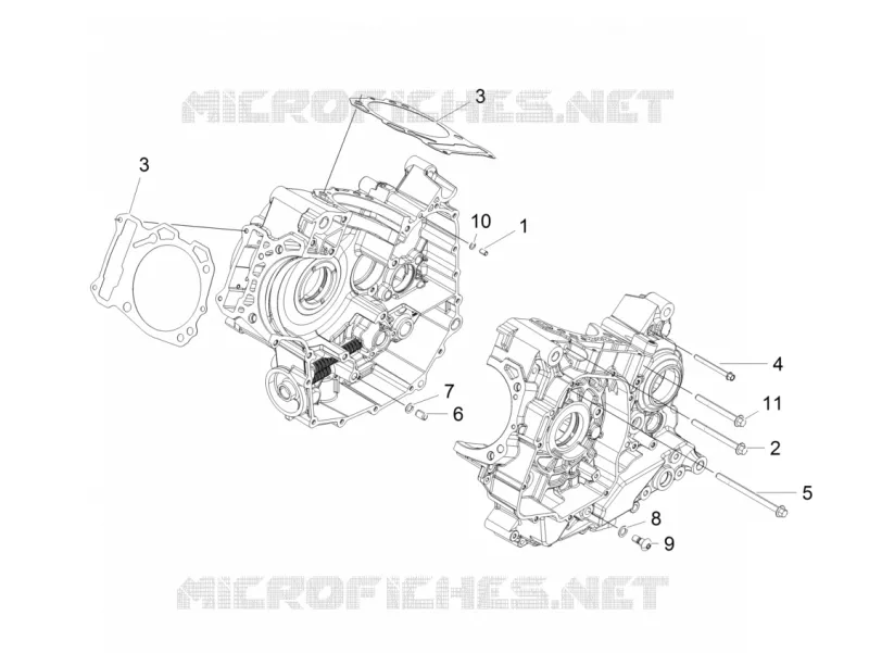 Crankcases I Aprilia APRILIA-MOTORCYCLES 1200 CAPONORD 2015  Caponord Carabinieri
