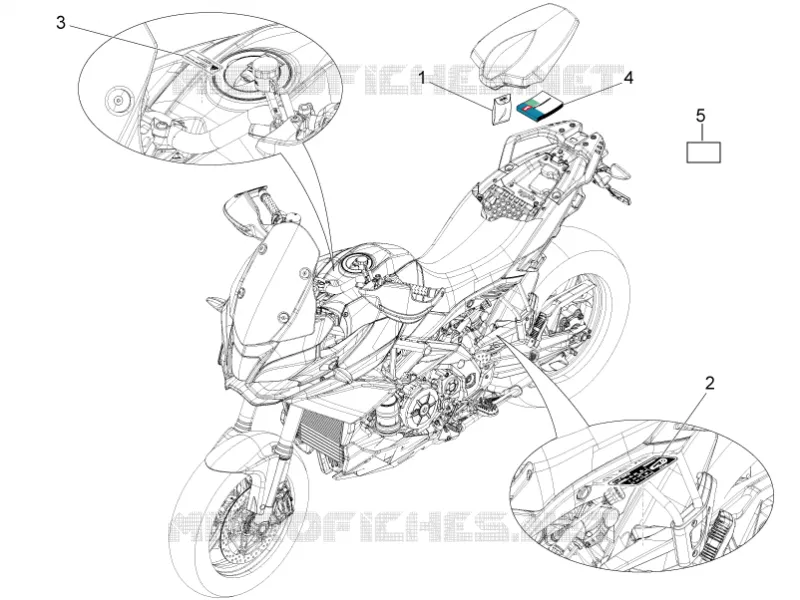 Plate set / Various Aprilia APRILIA-MOTORCYCLES 1200 CAPONORD 2015  Caponord Carabinieri