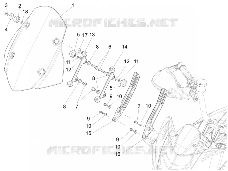 Windshield Aprilia APRILIA-MOTORCYCLES 1200 CAPONORD 2015  Caponord Carabinieri