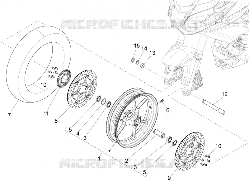 Front wheel Aprilia APRILIA-MOTORCYCLES 1200 CAPONORD 2015  Caponord