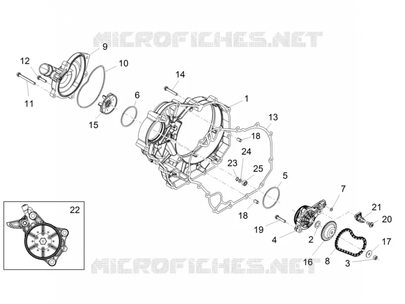 Water pump Aprilia APRILIA-MOTORCYCLES 1200 CAPONORD 2015  Caponord