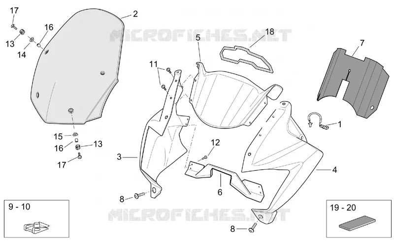Front body I - RALLY Aprilia APRILIA-MOTORCYCLES 1000 CAPONORD 2002  ETV Capo Nord