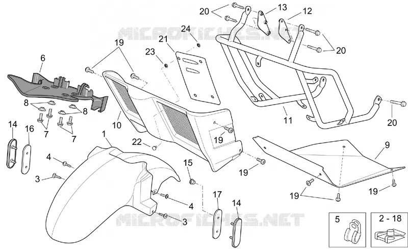 Front body III - RALLY Aprilia APRILIA-MOTORCYCLES 1000 CAPONORD 2001  ETV Capo Nord