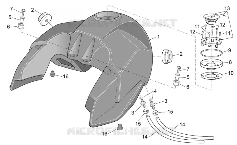 Fuel tank Aprilia APRILIA-MOTORCYCLES 1000 CAPONORD 2002  ETV Capo Nord