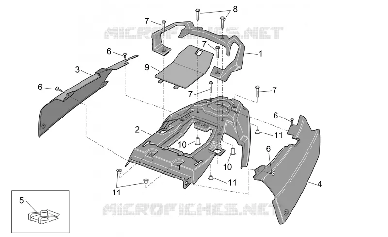 Rear body Aprilia APRILIA-MOTORCYCLES 1000 CAPONORD 2002  ETV Capo Nord