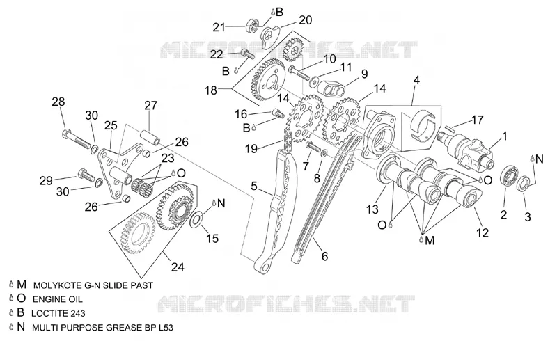 Rear cylinder timing system Aprilia APRILIA-MOTORCYCLES 1000 CAPONORD 2002  ETV Capo Nord