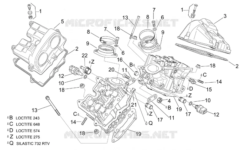 Valves cover Aprilia APRILIA-MOTORCYCLES 1000 CAPONORD 2003  ETV Capo Nord