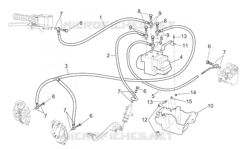 ABS Brake system Aprilia APRILIA-MOTORCYCLES 1000 CAPONORD 2006  ETV Capo Nord