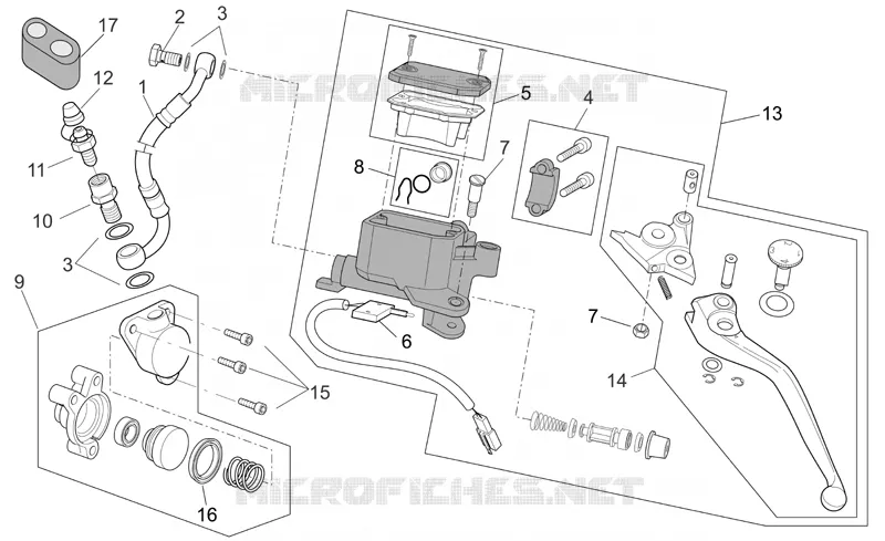 Clutch pump Aprilia APRILIA-MOTORCYCLES 1000 CAPONORD 2004  ETV Capo Nord