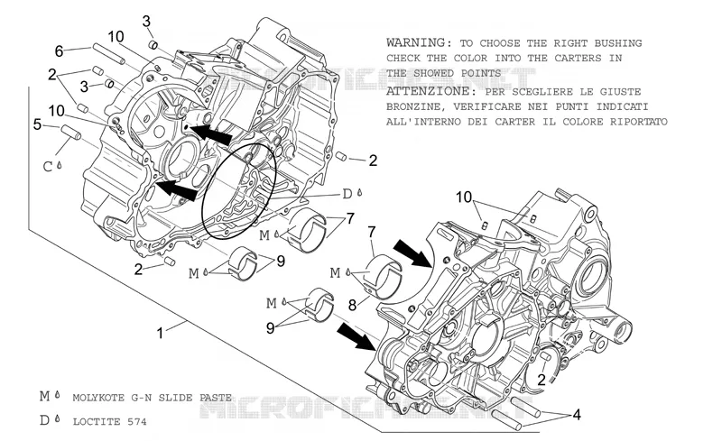 Crankcases I Aprilia APRILIA-MOTORCYCLES 1000 CAPONORD 2004  ETV Capo Nord