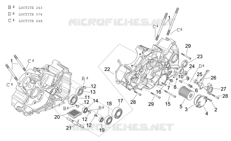 Crankcases II Aprilia APRILIA-MOTORCYCLES 1000 CAPONORD 2004  ETV Capo Nord